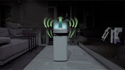 airdog air purifier is working and circulating air indoor