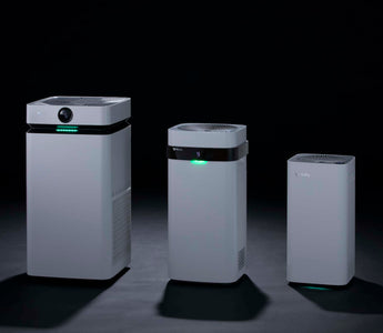 Airdog X3, X5 and X8 Units lined up with black background